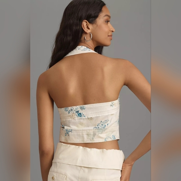 NWT Pilcro Halter Buckle Wrap Top, Size S - Picture 2 of 8